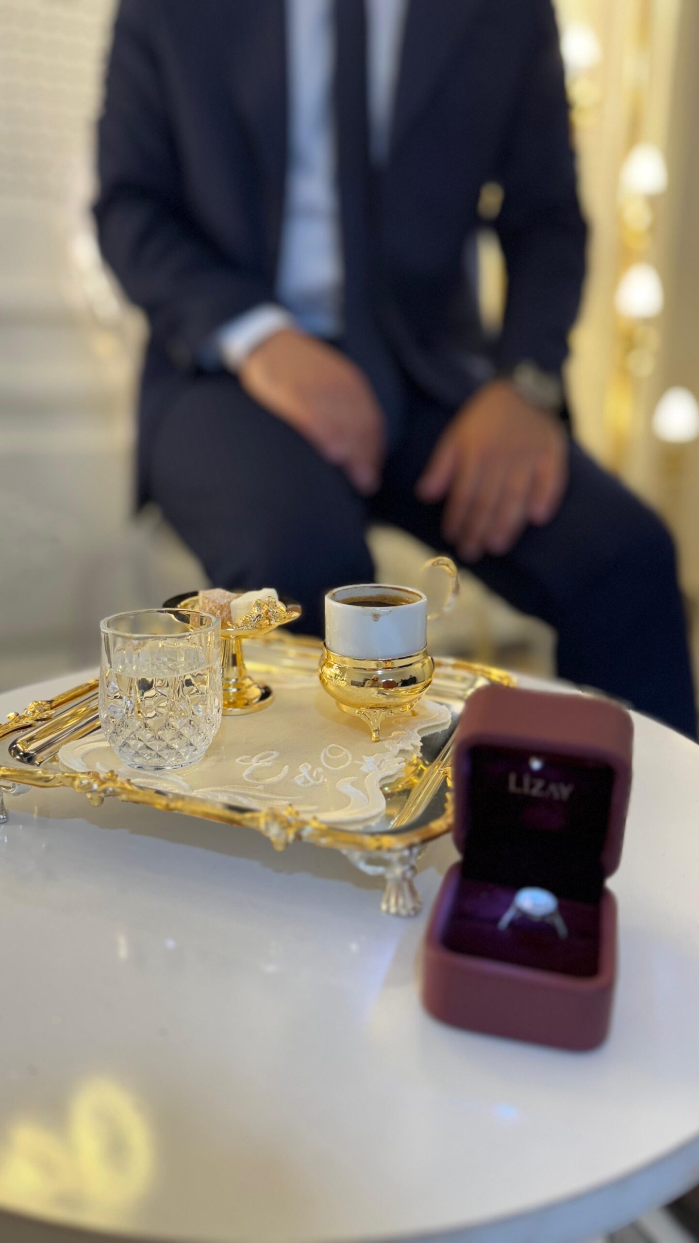 Pirinç Bordürlü Damat Kahvesi Seti - Görsel 2