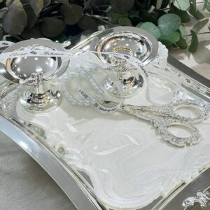 Gümüş Nişan Makaslı Nişan Seti nişanlarda kullanılır